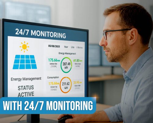 Smart solar monitoring system showing real-time panel efficiency by Global Energy Solutions in Pakistan